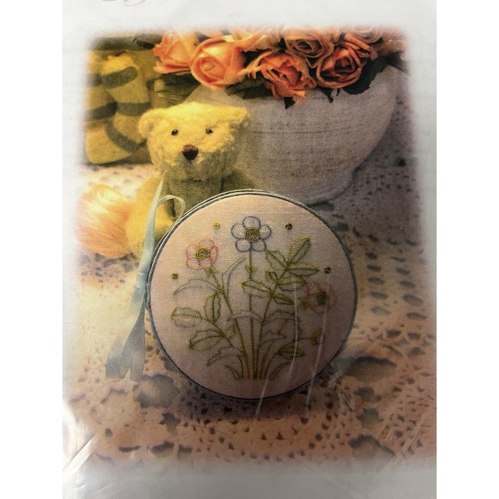 Wendy Schoen Le Jardin Needlebook Embroidery Kit Floral Pastel